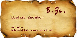 Blahut Zsombor névjegykártya
