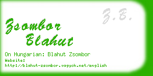 zsombor blahut business card